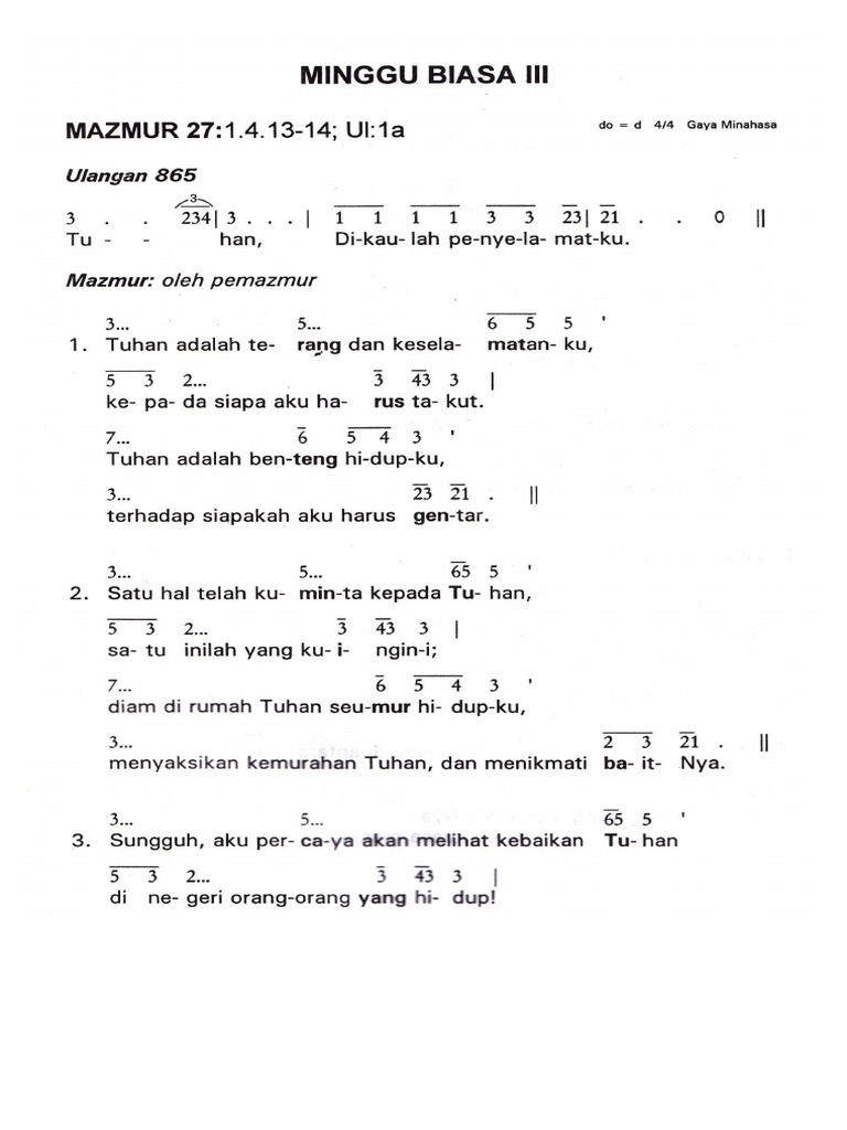 AL - Minggu Biasa III | PDF