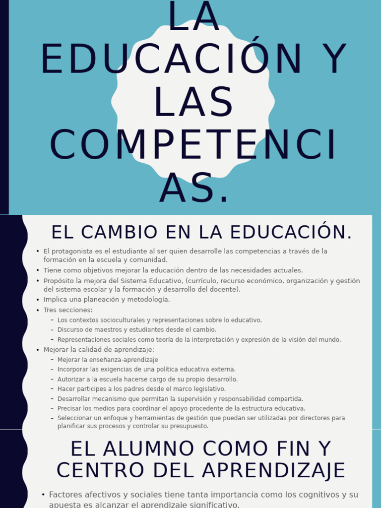 La Educación y Las Competencias | PDF | Plan de estudios | Aprendizaje