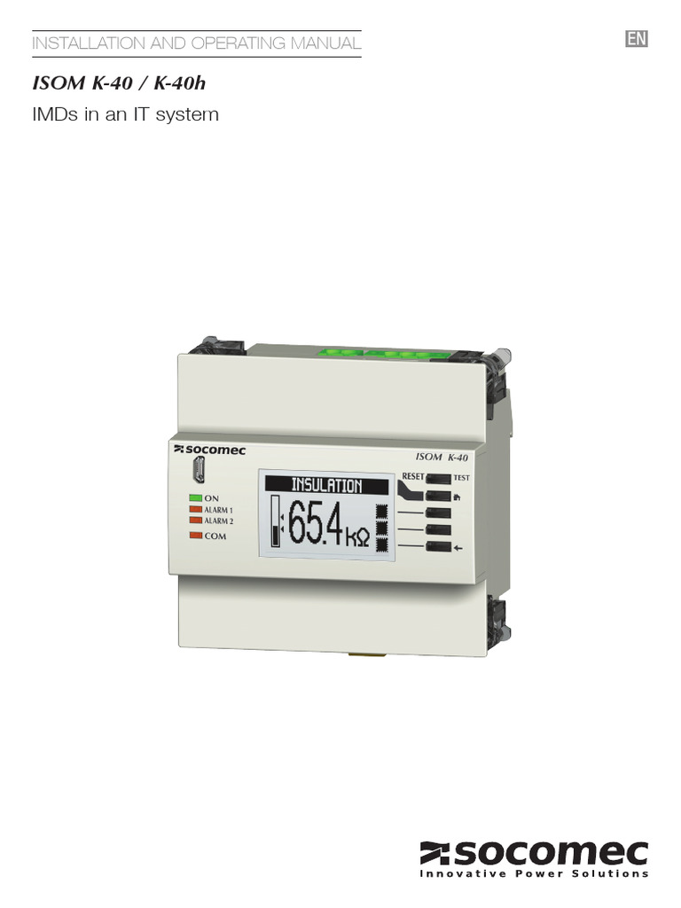 Isom K 40 K 40h Installation and Operating Manual 2023-05-547302 en ...