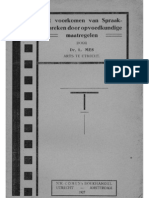 1927 - DrMes - Het Voorkomen Van Spraakgebreken Door Opvoedkundige Maatregelen