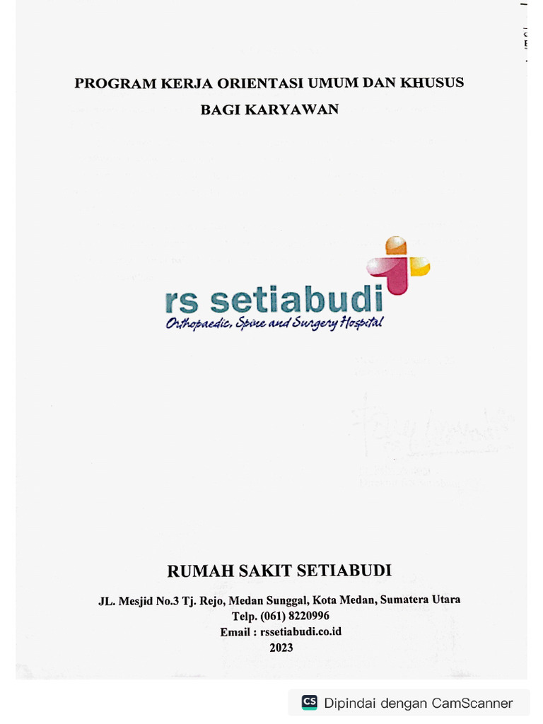 Program Kerja Orientasi Umum Dan Khusus | PDF