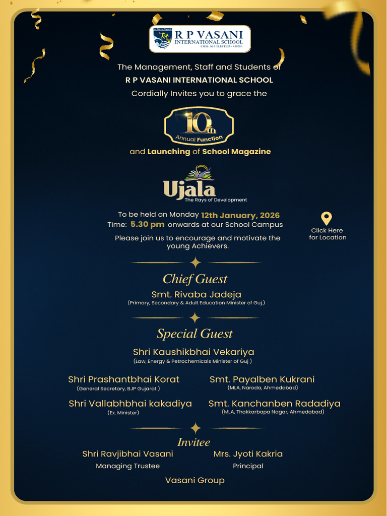 10th Annual Function Invitation 12th January 2026 | PDF