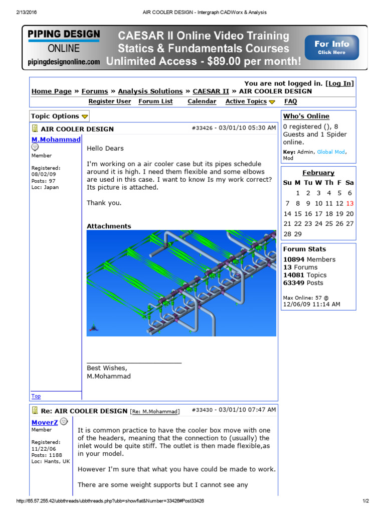 Air Cooler Design - Intergraph Cadworx & Analysis | PDF | Computing ...