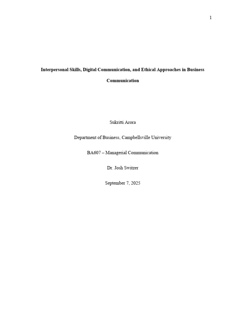 Critical Thinking Chapter 1 | PDF | Communication | Nonverbal Communication