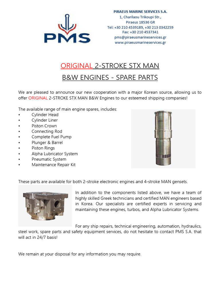 Original 2 Stroke STX M.an BW Engines Spare Parts | PDF