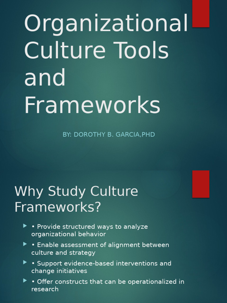 Organizational Culture Frameworks | PDF