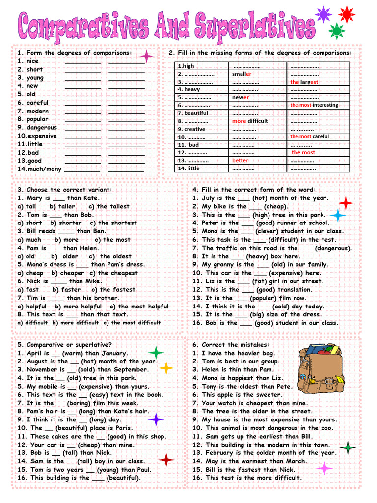 Comparatives and Superlatives | PDF