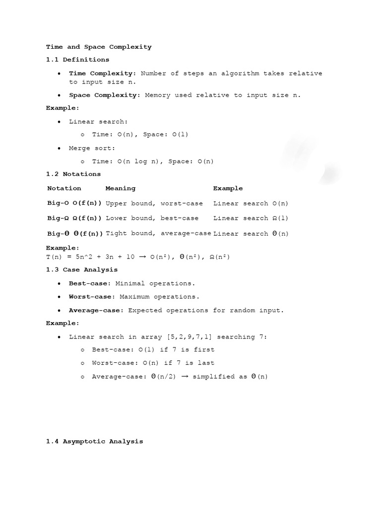 Space and Time Complexity | PDF | Time Complexity | Algorithms