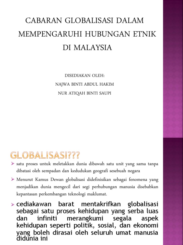 Cabaran Terhadap Hubungan Etnik Pdf