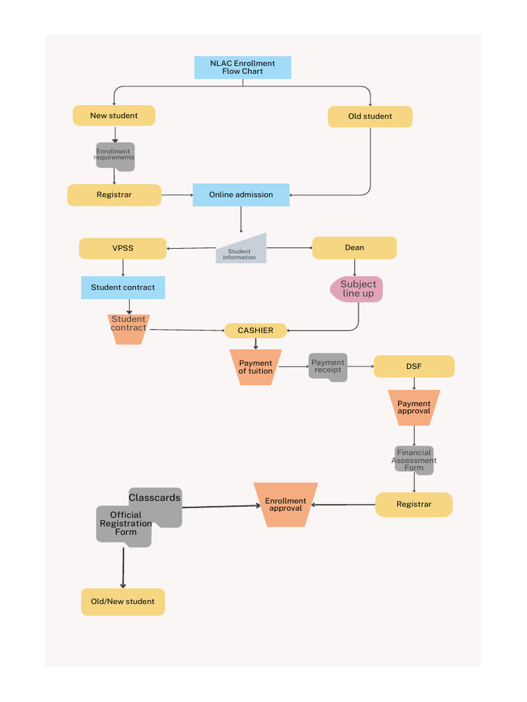 Blue Illustration Process of Hospital Patient Admission Flowchart ...