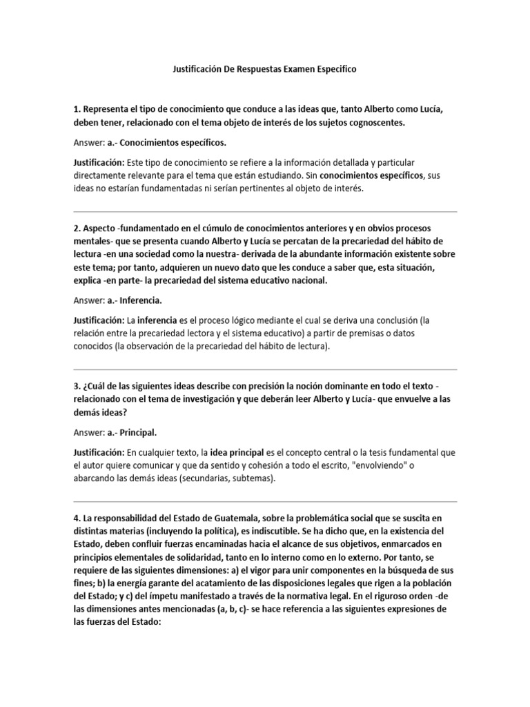 Especifico | PDF | Judicaturas | Conocimiento