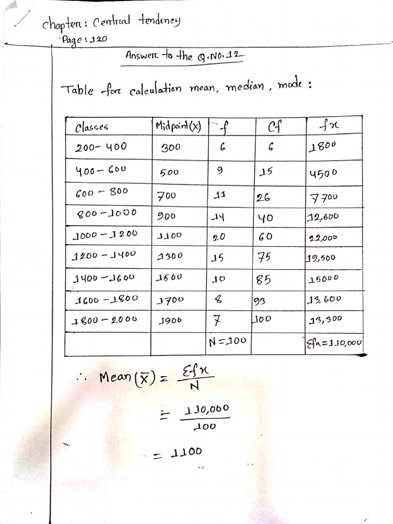 Statistics Note | PDF
