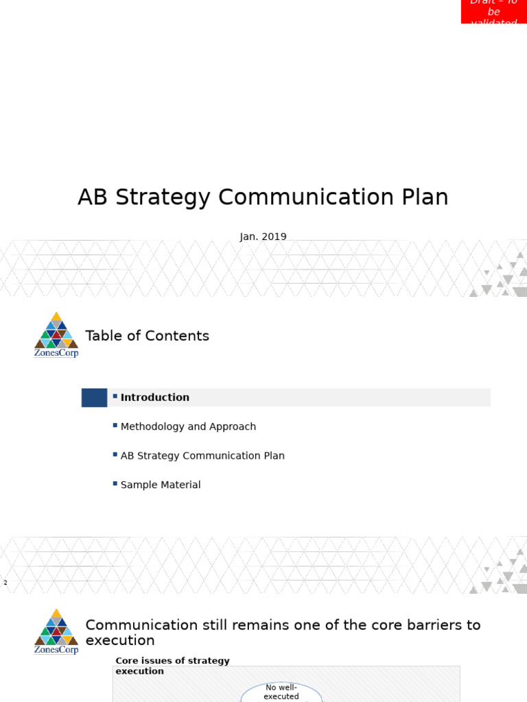 ZC Strategy Communication Plan - v0.1 | PDF | Strategic Communication ...