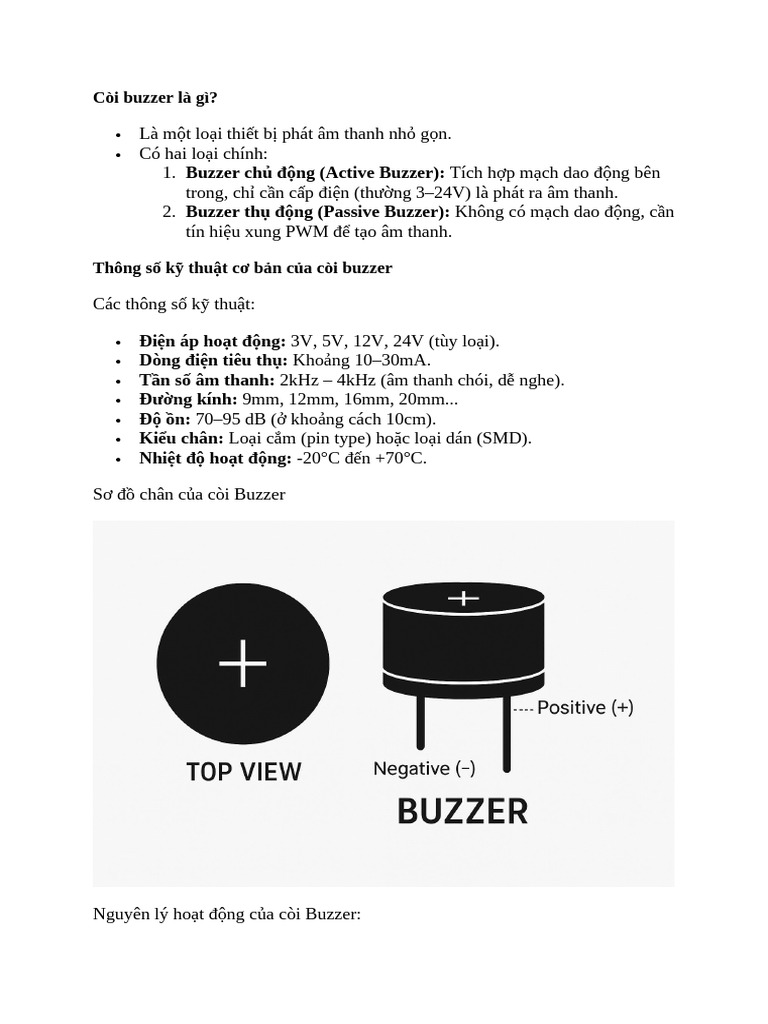 Còi Buzzer | PDF