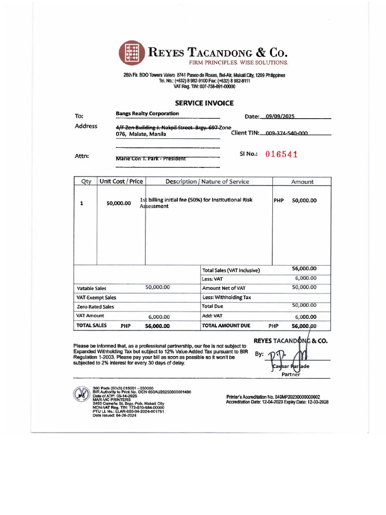 1st RTC Billing | PDF