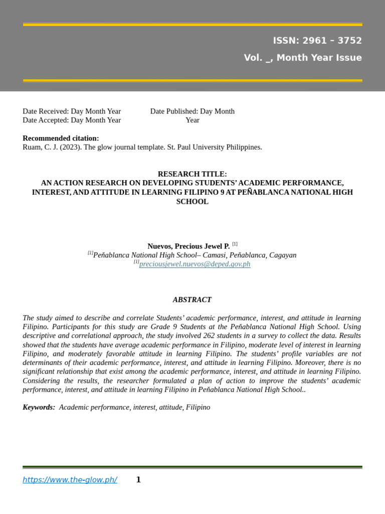 Filipino Research Journal | PDF | Teachers