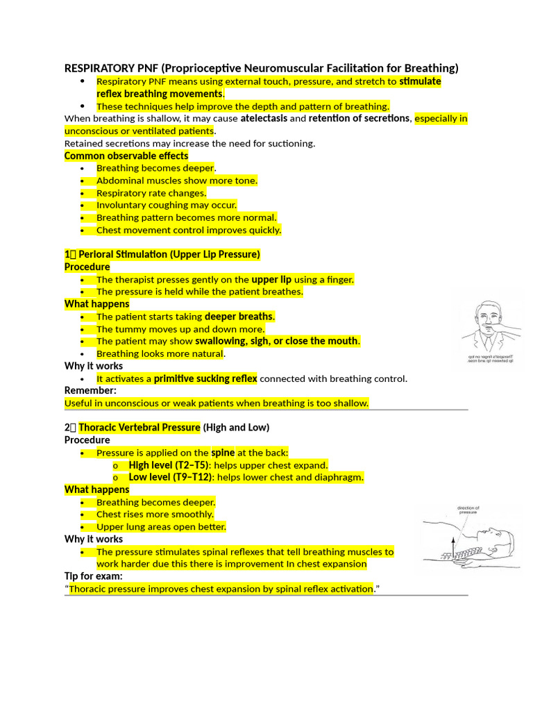 Respiratory PNF Final Year-1 | PDF | Breathing | Thorax