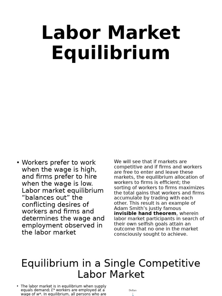 3 - Labor Market Equilibrium | PDF | Labour Economics | Taxes