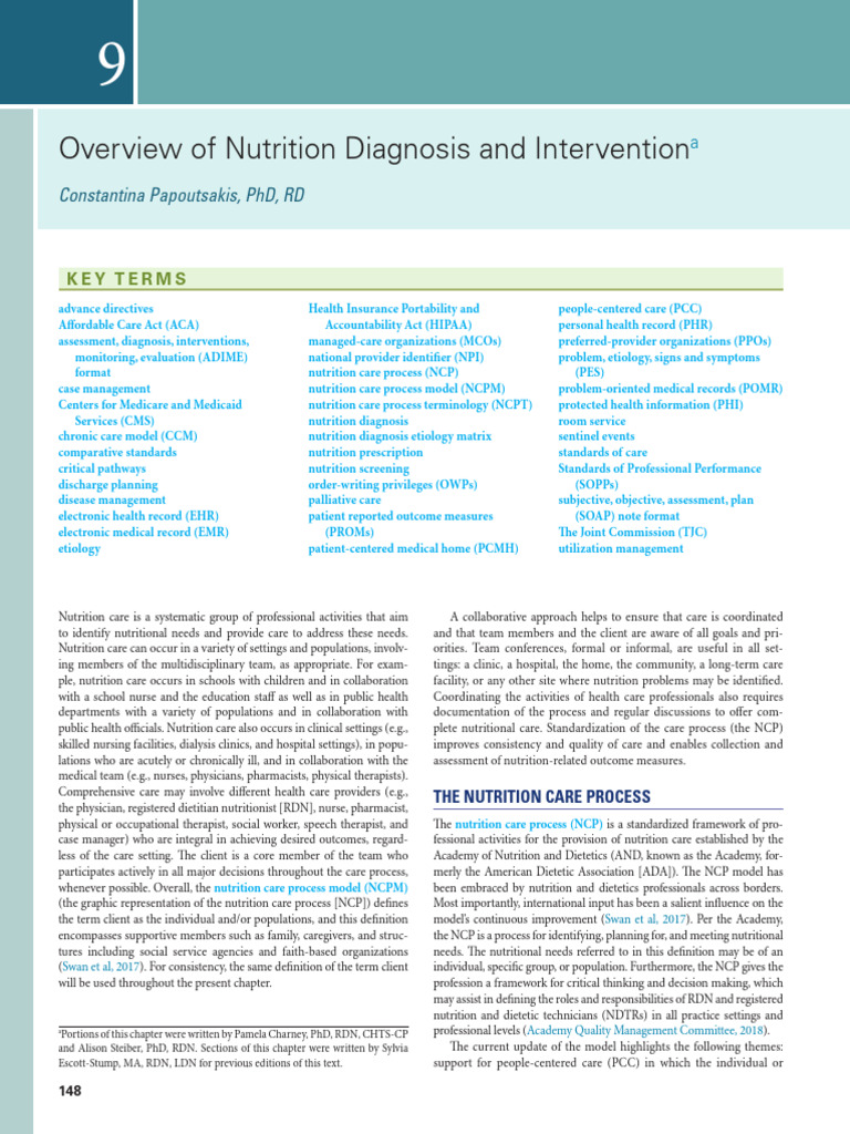 Clinical Practice in Nutrition Second Half | PDF | Dietitian ...