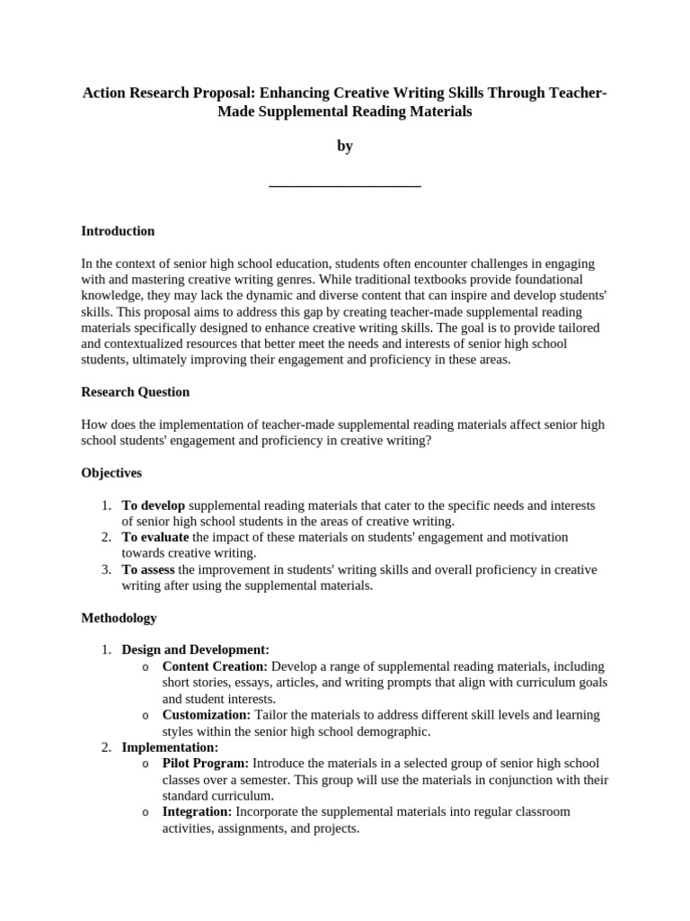 Action Research Proposal CW | PDF | Procedural Knowledge | Learning