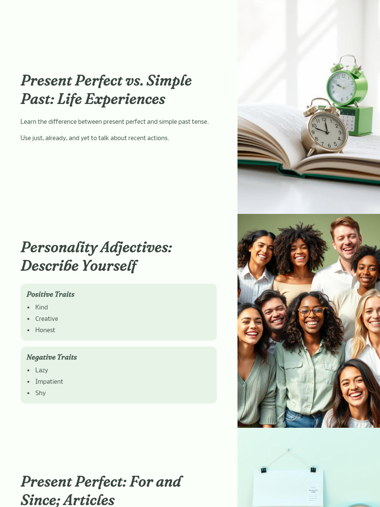 Present Perfect Vs Simple Past Life Experiences | PDF