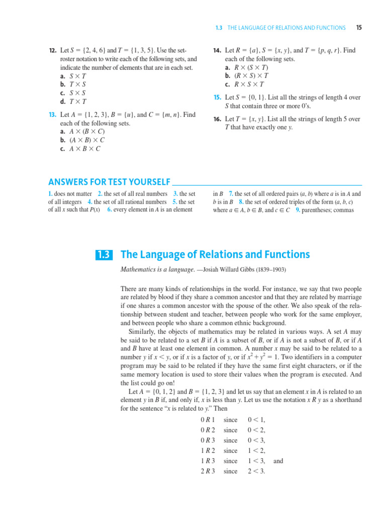 Relation and Functions | PDF | Function (Mathematics) | Set (Mathematics)