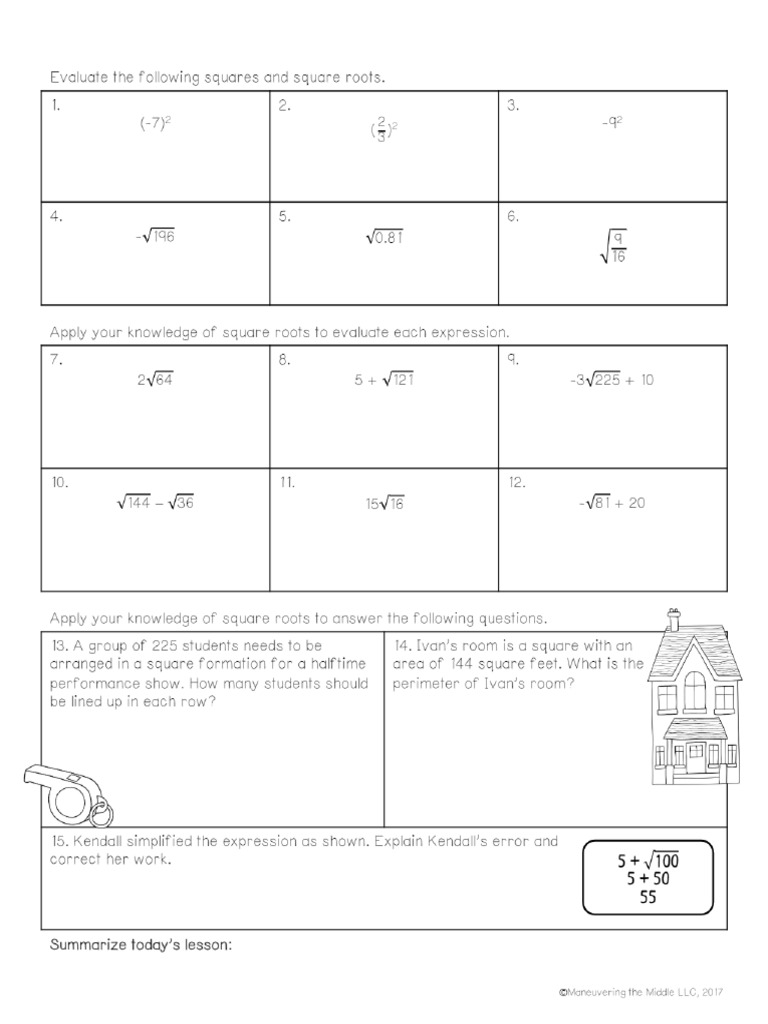Perfect Squares Practice | PDF