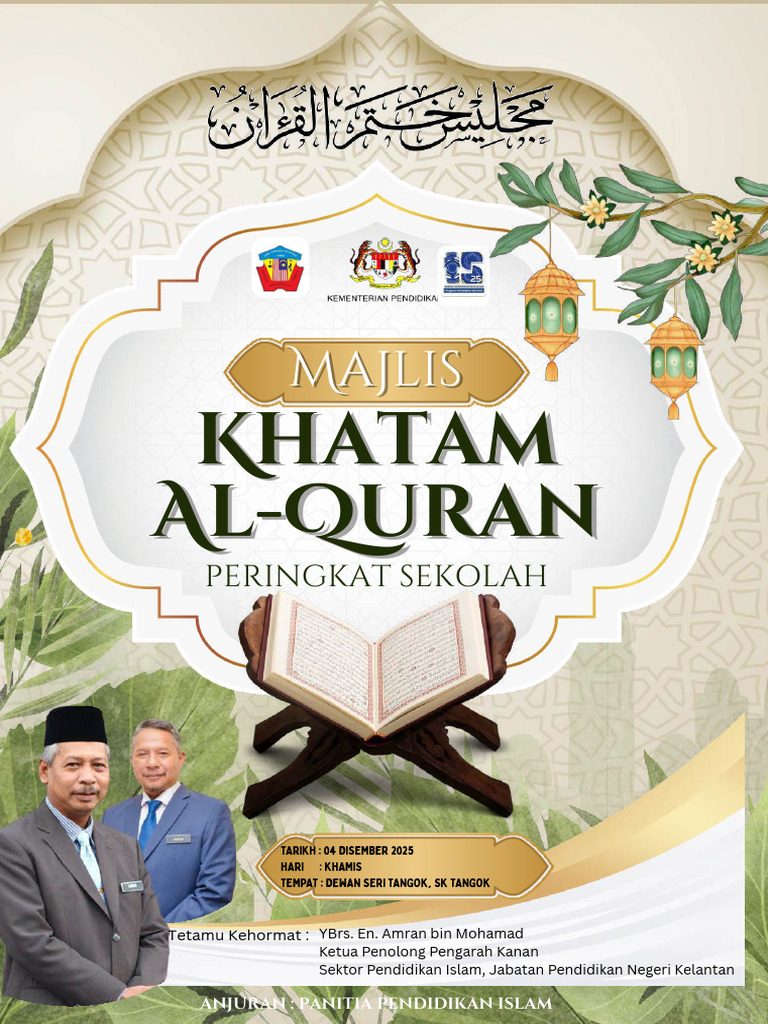 Template Buku Progam Majlis Khatam Al-Quran by Cikgulab - 20251203 ...