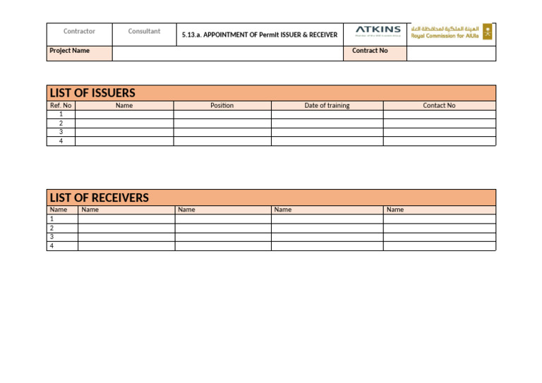 Appointment of Permit Issuer & Receiver | PDF