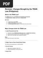 Overview of the TRAIN Law in the Philippines | PDF