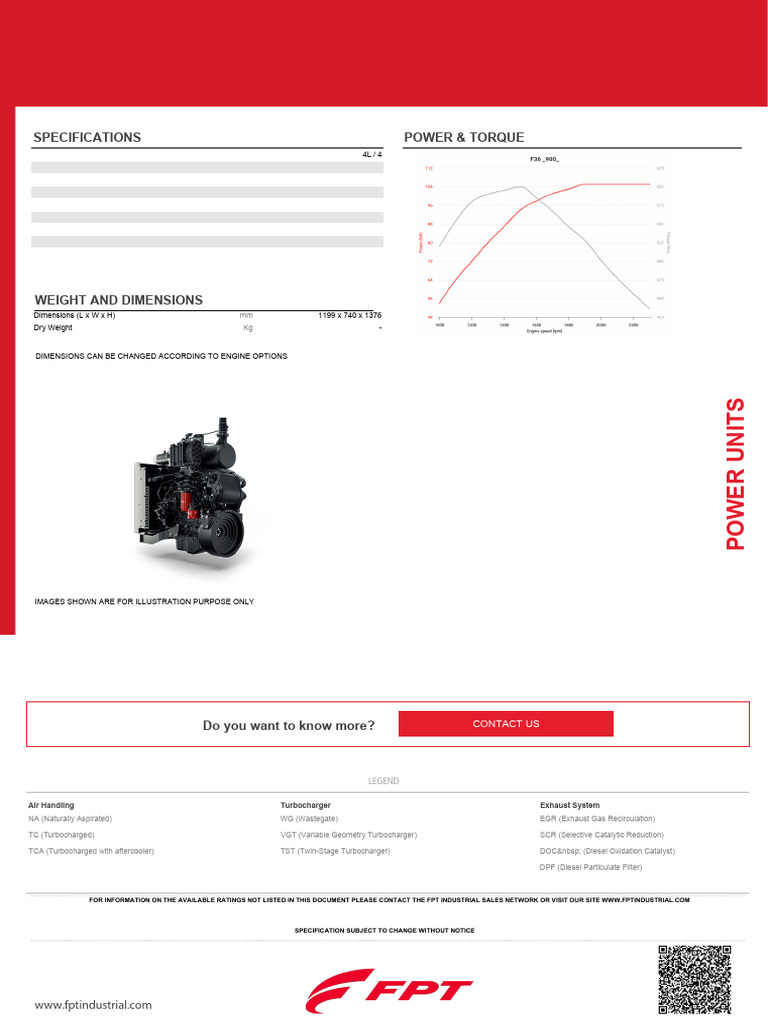 Power Units F36 105 KW (141 HP) at 2300 RPM | PDF | Internal Combustion ...