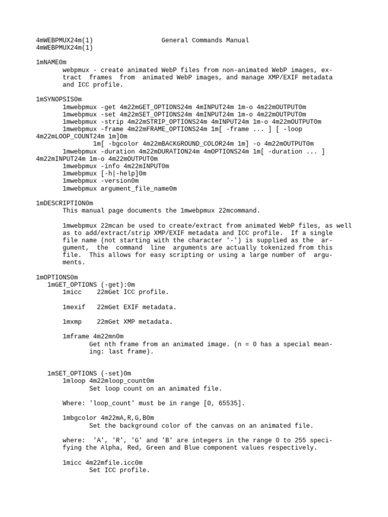 Webpmux | PDF | Computer File Formats | Computing