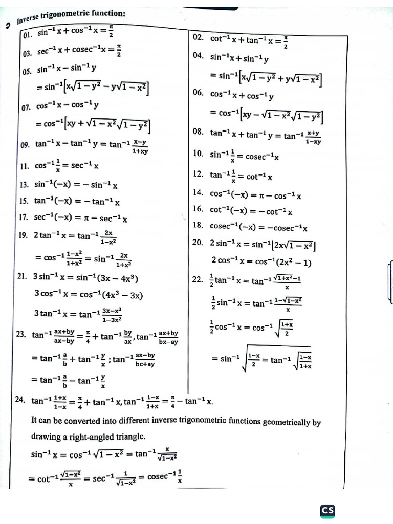Math-2nd Paper All Chapter's Formula PDF by Ayman Arib | PDF