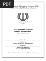 Download CPU Scheduling Algorithms Report by Uzair A SN98741573 doc pdf