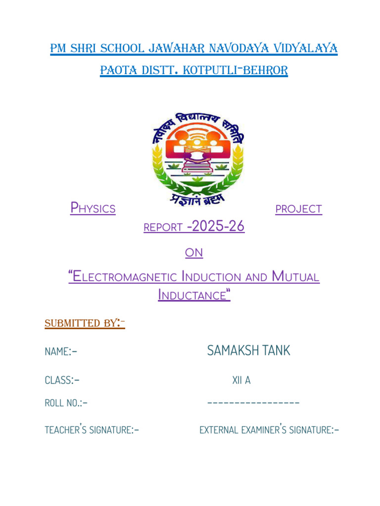 Project Front Page | PDF