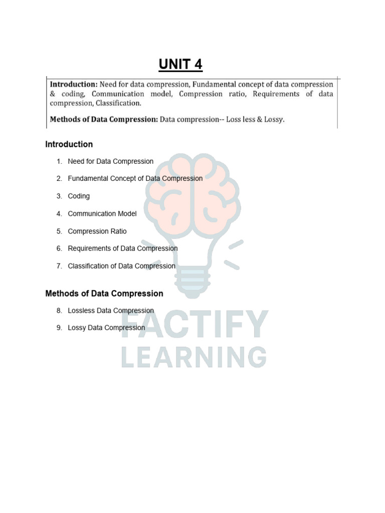 UNIT 4(HTCS 501) | PDF | Data Compression | Code