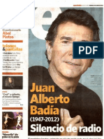 Silencio de Radio (Clarín Espectáculos, 29 de Junio 2012)