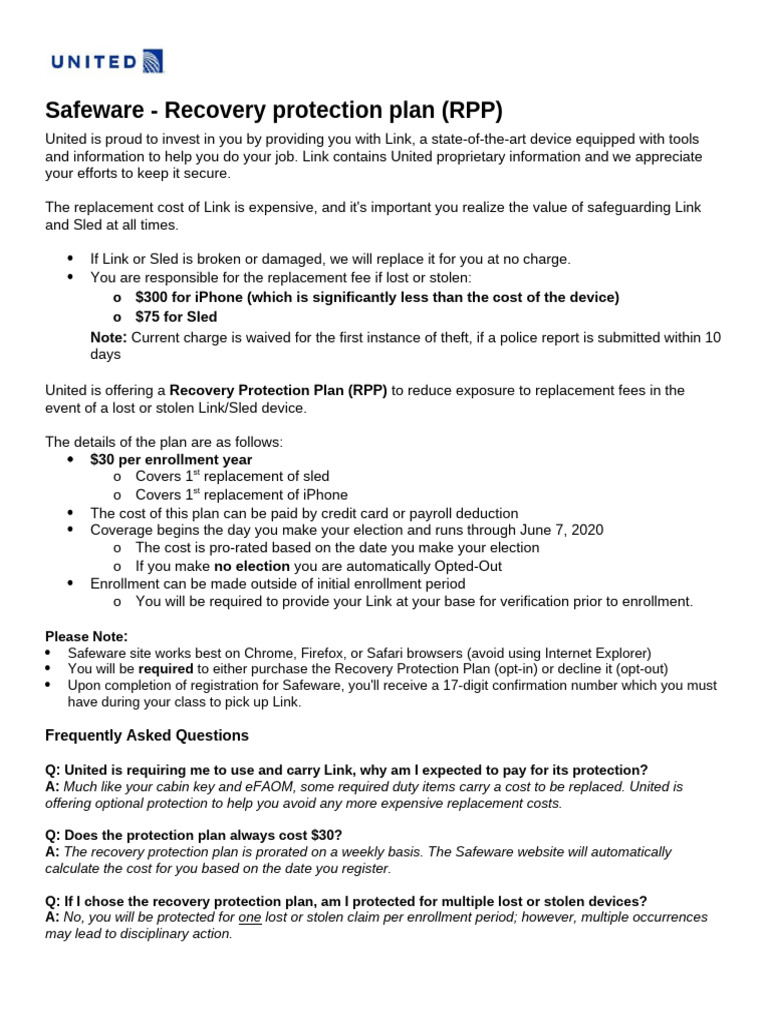 Safeware Recovery Protection Plan Form | PDF | Credit Card