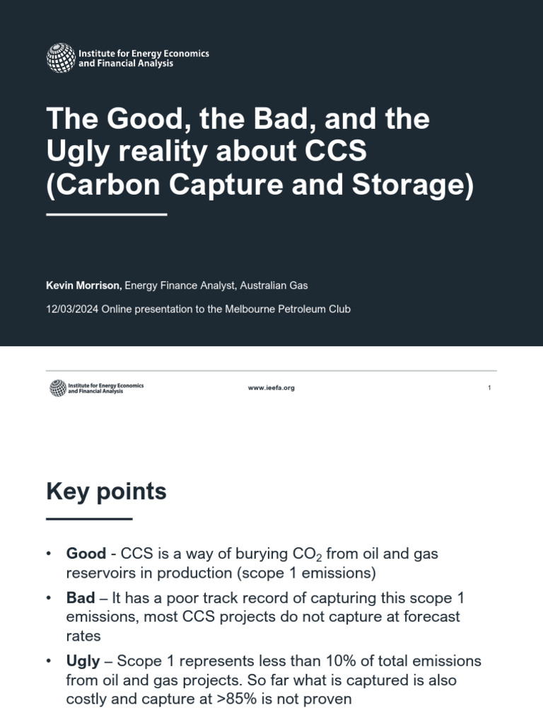 CCSpresentation4 MPCMarch24 CK | PDF | Carbon Capture And Storage | Fuels