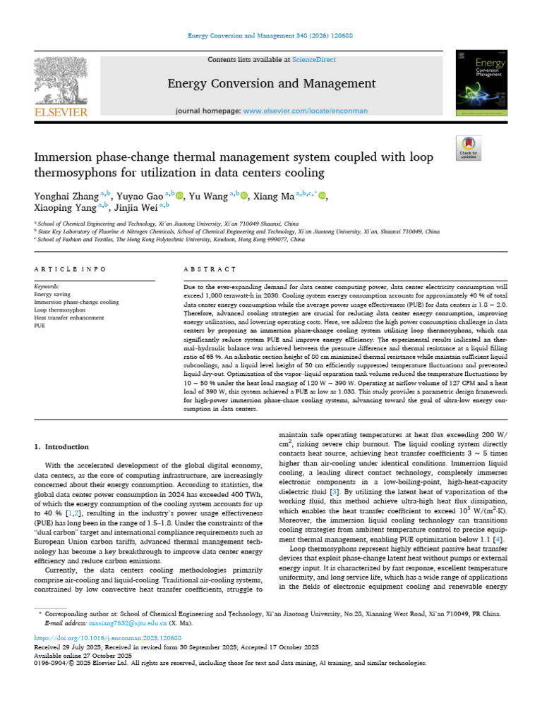 Immersion Phase-Change Thermal Management System Coupled With Loop ...