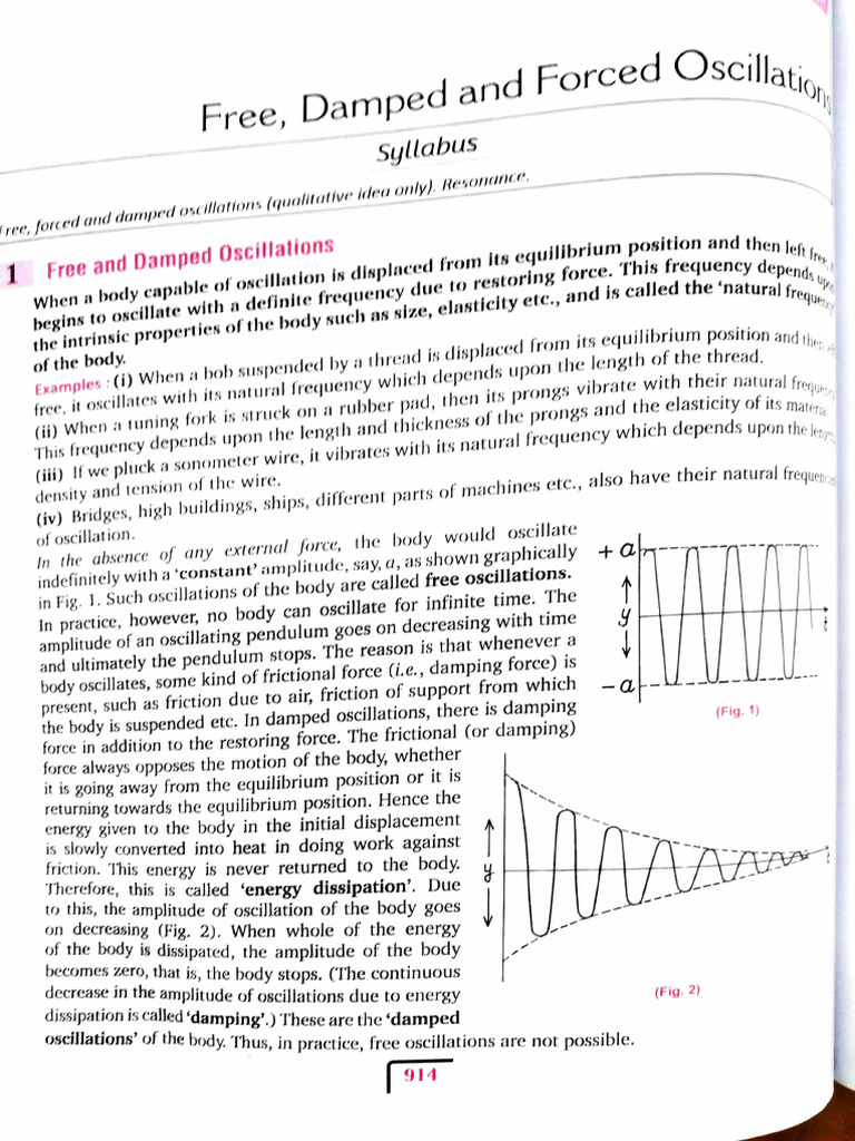 24 Free Damped and Forced | PDF | Resonance | Oscillation