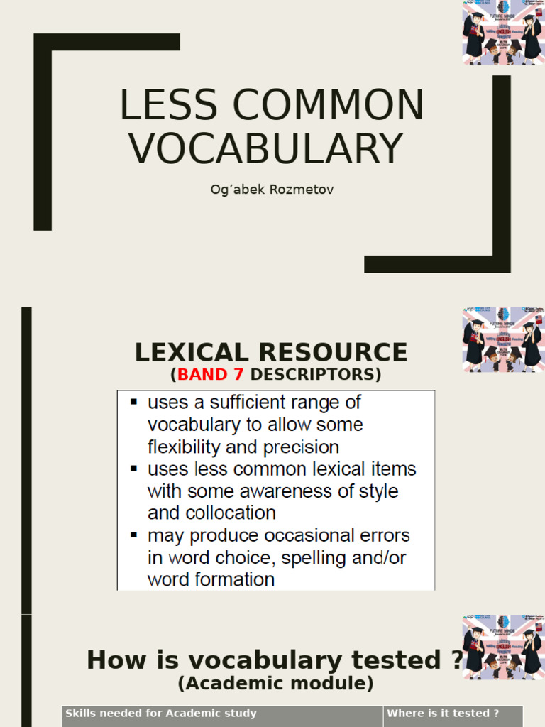 Less Common Vocabulary | PDF | Vocabulary | Human Communication