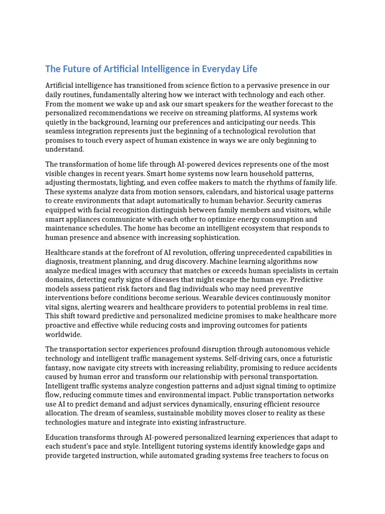 Article 1 Ai Everyday Life | PDF | Artificial Intelligence ...