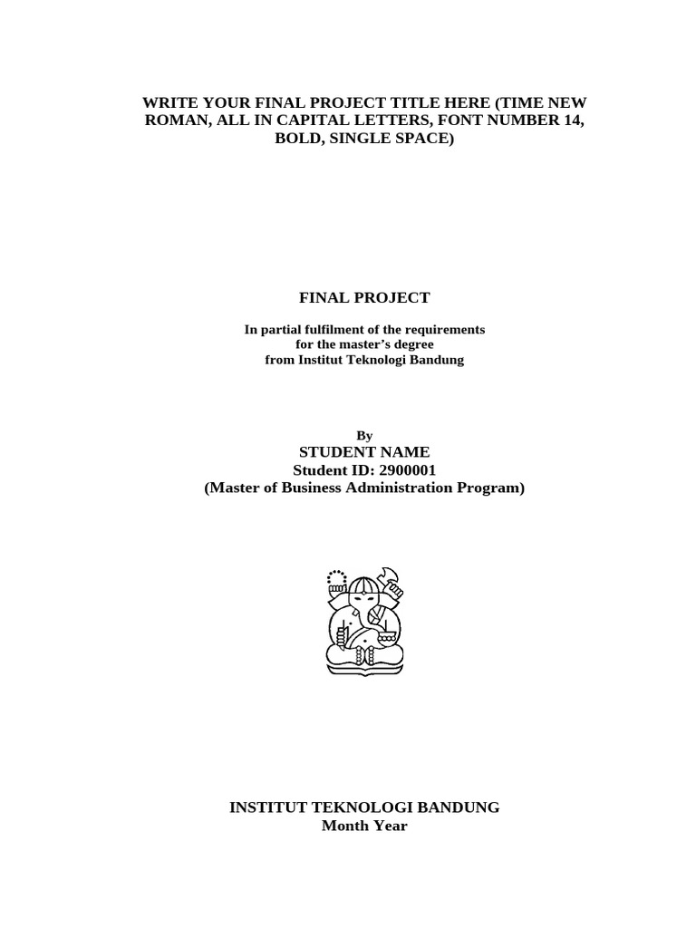 04-Template Final Project MBA-Version 25nov2022 | PDF | Methodology ...