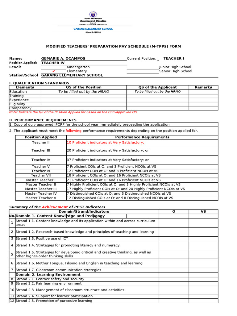 Annex B 1 RFTP DBM DepEd JC 01 s.2025 Form No. 2 A | PDF | Educational ...