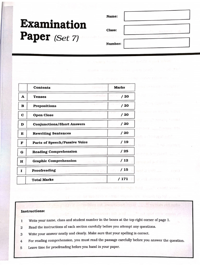 Exam Practice Set 7 | PDF