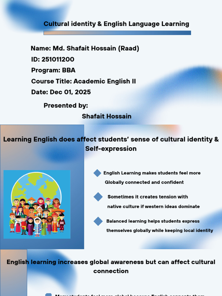 Cultural Identity & English Learning | PDF