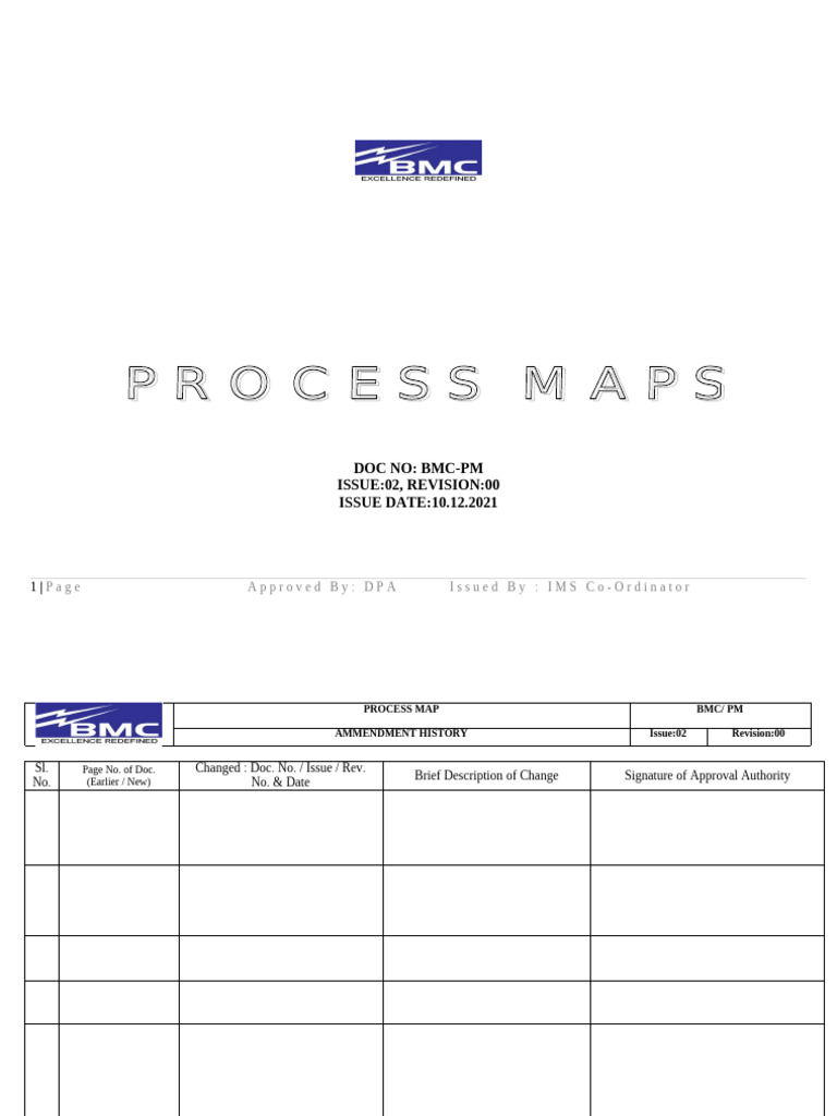 BMC - Process Mappings | PDF | Performance Indicator | Business