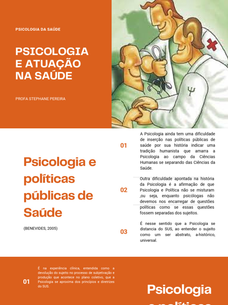 Atuação Da Psicologia Da Saúde | PDF | Saúde mental | Psicologia