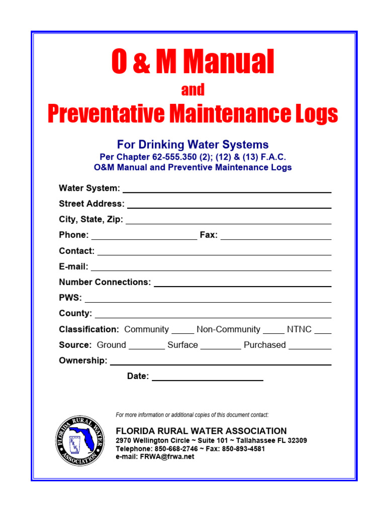 FRWA O&MPreventativeManual 020806 | PDF | Mechanical Engineering